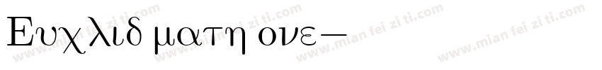 Euclid math one字体转换